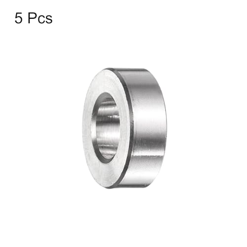 QUARKZMAN 5 Stück Edelstahl Abstandshalter 3/8 Bohrung x 3/4 AD x 1/4 Länge Schraube Buchse Glatte Oberfläche Rund Metall Distanzhülsen für M10 Schrauben Bolzen und Stangen