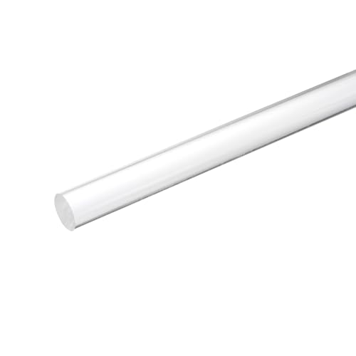 Image of MECCANIXITY Acrylic Round Rods 1 inch x 10 inch Clear Acrylic Dowel Rods Sticks Plastic Sticks Strip for DIY Crafts Lighting Gardening Decoration - 25mm x 250mm