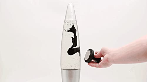 Inspired Designs Retro Rocket Ship Ferrofluid Lava Lamp With Magnetic Black Wax And Clear Liquid, 15 Inch #TOP6