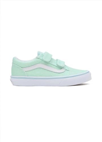 Vans Vans Kids Unisex Old Skool V (Little Kid) Glitter Pastel Blue 12 Little Kid Medium