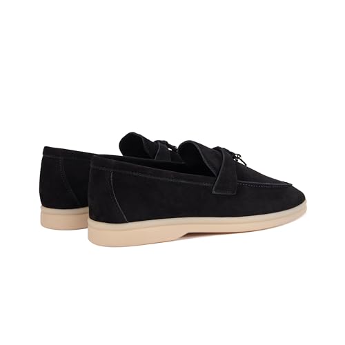 Image of Women's Summer Stroll Charms Premium Designer Suede Leather Loafers Shoes