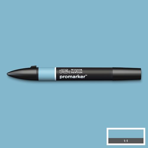 Image of Winsor & Newton Promarker, Alcohol Based Markers, Denim Blue (C917), Double Tipped Drawing Marker Set for Artists, Graphic Designers, Illustrators - Chisel & Fine Twin Tip, Streak Free Coverage
