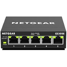 NETGEAR 5-Port Gigabit Ethernet Easy Smart Managed Essentials Switch GS305E - Desktop or Wall Mount, Home Network Hub, Office Ethernet Splitter