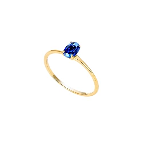 Bague d'amitié saphir bleu or jaune 9 carats le symbole éternel de votre histoire