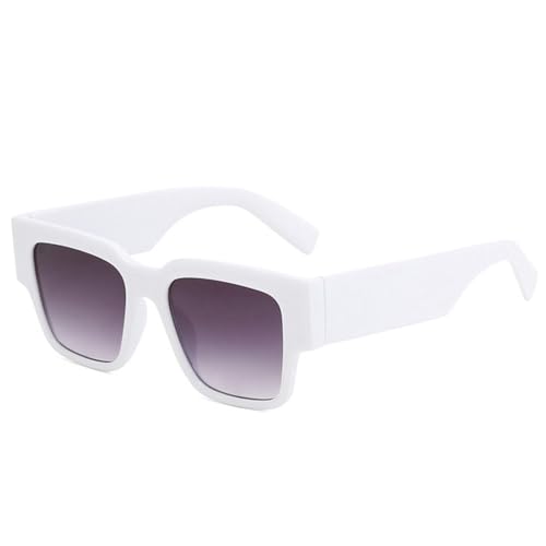Lunettes de soleil vintage carrées à jambes larges au fini dégradé haut de gamme