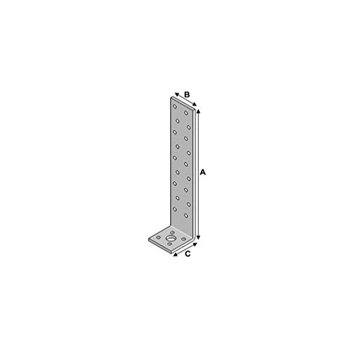 Alsafix - Equerres béton - Modèle: 400x40x40x2,0