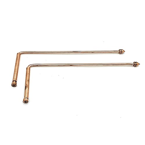 Image of Plus Value Copper Dowsing Rods Pair for Vastu, Reiki, Dowser Master, Divining L Rods Ghost Hunting, Divining Water, Gold, Buried Items, Aura Energy Checker, Yes /No Questions