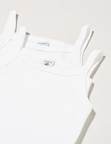 Petit Bateau Girls' White Strappy Tops - 2-Pack Size 4 Years2