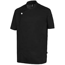 Monza Ropa De Trabajo Precios MONZA OBREROL Chaqueta Hostelería Unisex De Manga Corta. Ropa Cocina/Cocinero/Cocinera/Chef. Negro L. Ref: 4124
