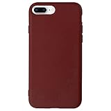 Danbey for iPhone 7 Plus / 8 Plus Case, Minimalist Classic Basic Phone Case, Ultra Thin Dustproof Matte Solid Color Soft Cover Women 5.5 inches Screen Plum Wine Red Burgundy - Maroon Red