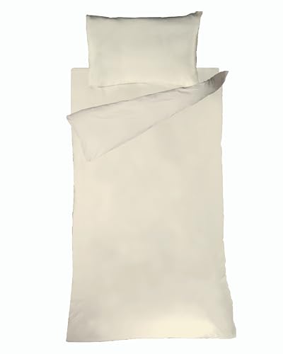 Parure de lit 105 cm percale crème Bianca contre la transpiration - 4