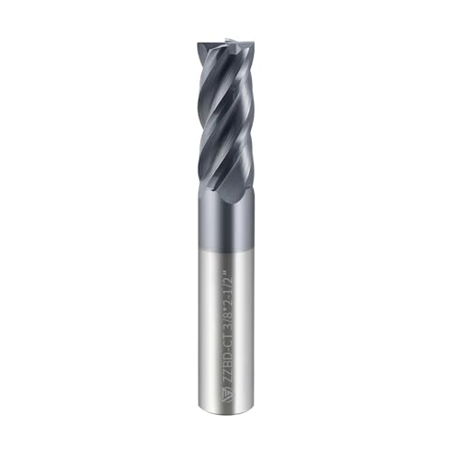 Image of 3 /8 Inch HRC55 Square End Mills-4 Flute TiALSiN Coating for Milling Alloy Steels, Hardened Steel, Metal etc.(1 Pcs)