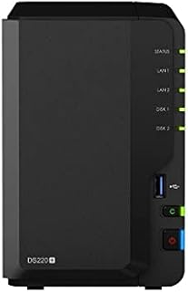 Synology DS220+ 4TB 2 Bay Desktop NAS Solution, installed with 2 x 2TB Seagate IronWolf Drives
