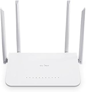 GL.iNet GL-SF1200 Gigabit Router, 300Mbps(2.4G)+837Mbps(5G) Wi-Fi, 128MB RAM, 16MB Nor Flash, OpenWrt pre-Installed, OpenVPN & WireGuard Pre-Installed, Power Adapter & Cables Included (SF1200)