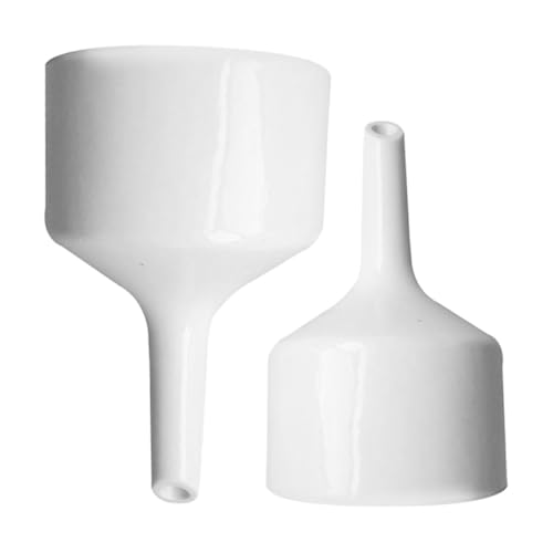 NIYANGLE Buchner Laboratory Filter Funnels Set 2pcs Wide Mouth Filling Funnels 100ml 60ml White for Liquid Transfer in Lab and Industrial Use