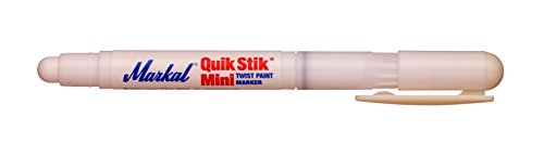 Markal 61126- Quik Stik All Purpose Mini, Solid Paint Marker, Perfect for Wood, Metal, Tire marking & Construction, Marks on Any Surface-Wet, Smooth, Rough, or Hot, White Color (12 Pk)