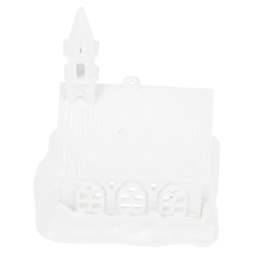 Uonlytech Plastic Christmas Village Model DIY Blank Ornament for Kids Mini House for Christmas Village Decoration Craft Toy