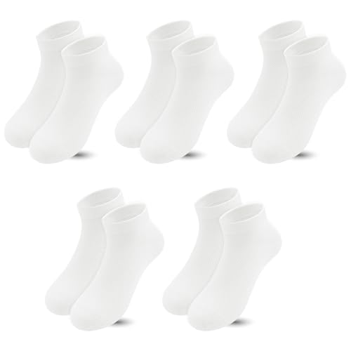 SERISIMPLE Viscose Bamboo Mesh Kids Low Cut Socks Unisex Child Ankle Athletic Socks Non Slip Breathable Boy Girl 5 Pairs