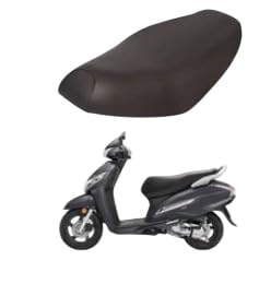 Image of Premium Water Resistant Seat Cover for Activa 125 Durable Black Stretchable Scooty Seat Protection Cover Design (Black - 9)