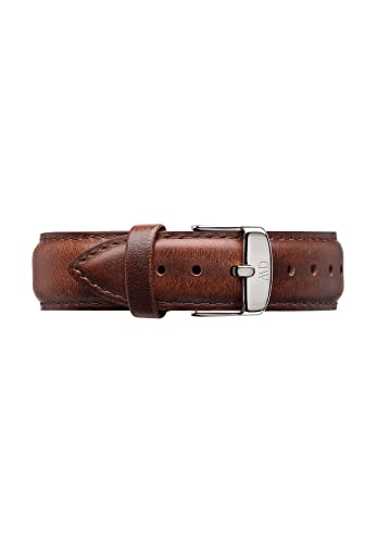Daniel Wellington Classic St Mawes, Correa Reloj Marrón/Plateado, 20mm, Cuero, para Hombre
