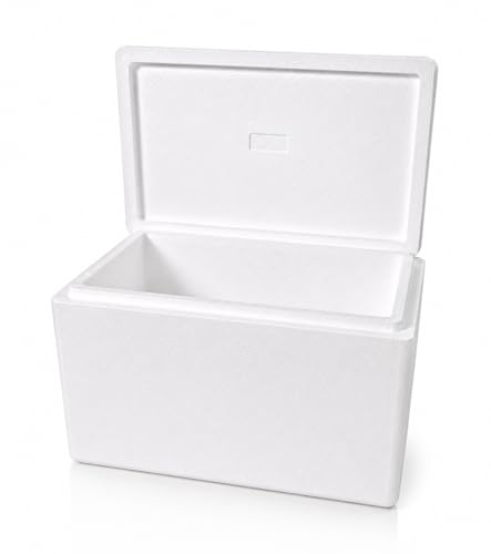 Image of 45L Insulated Ice Box Cooler for Fish, Seafood, Food, Milk & Beverage Storage | Heavy Duty 30 mm Thickness | Portable Cold Storage Box with Lid
