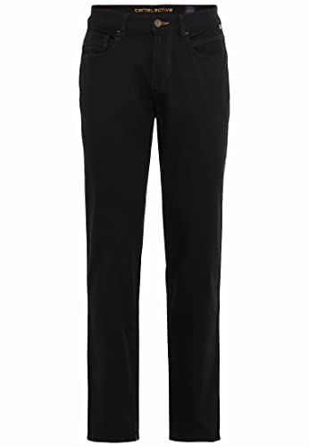 camel active Herren Regular Fit 5-Pocket Jeans Forever Black Schwarz,...