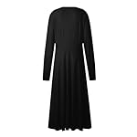 Womens-Fall-Dresses-Autumn-and-Winter-Casual-Fashion-V-Neck-Long-Sleeve-Solid-Color-Dress-Clothes-S-2XL