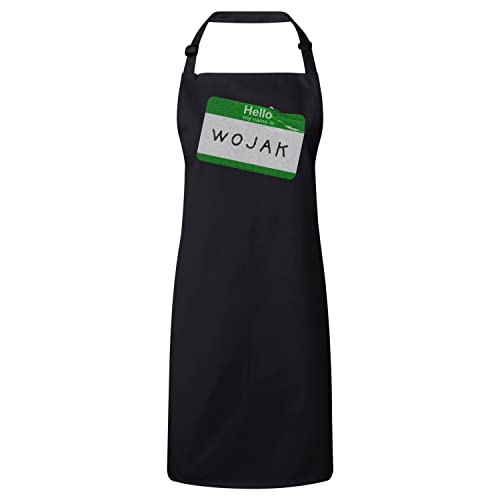 Tablier cuisine noir Wojak meme pour protéger vos vêtements avec humour crypto