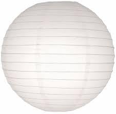 5 x Lampion B1 Schwer Entflammbar Weiß 60 cm - Große Papierlaternen aus Papier Laternen Set für Party Deko Hochzeit Geburtstag Rund Dekoration zum Aufhängen
