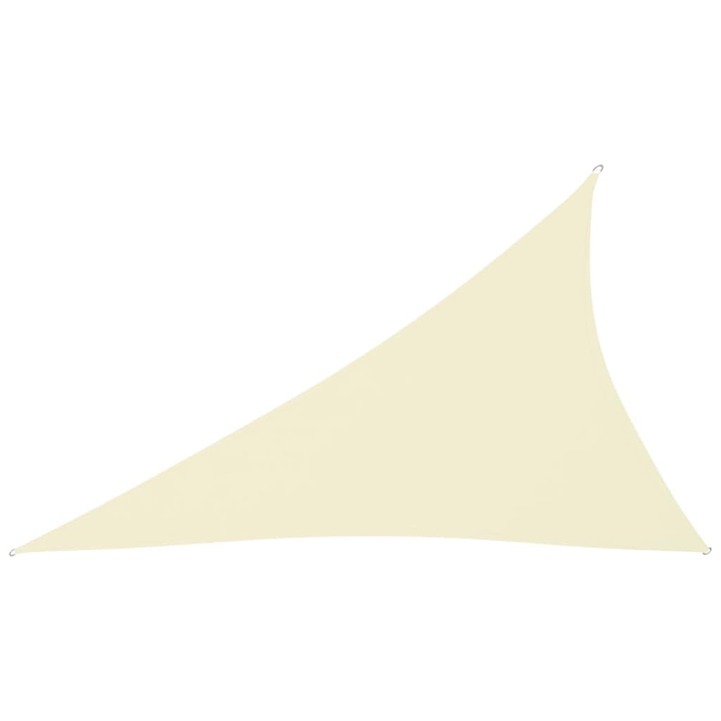 vidaXL Toldo Parasol Lona Protector Solar Sombra de Patio Jardín Terraza Balcón Parque Exterior de Vela Triangular de Tela Oxford Crema 3x4x5 m