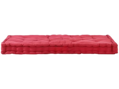 Image of ATOOTFUSION Cotton Box Mattress, 5-Inch Thick, Soft Foldable Floor Mattress Medium Firm, Single Bed Size 72x30X5 Inches (Red)