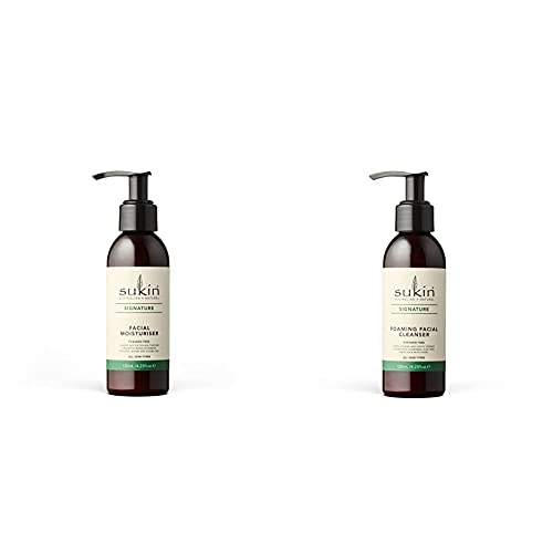 Image of Sukin Facial Moisturiser, 125ml & Foaming Facial Cleanser Pump 607572