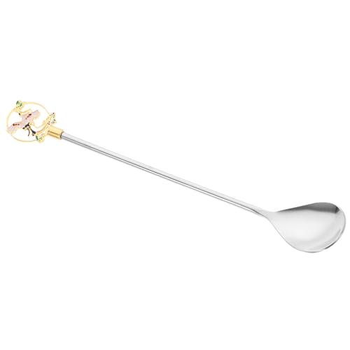 TOYANDONA Cuchara Mezcladora de Acero Inoxidable 304 para Cócteles Cuchara Multifuncional Diseño Alargado y Decorativo Utensilio Doméstico para Bar 1 Pieza Adecuado para Mezclar Bebidas