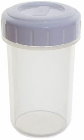Vision4ever 0.4L Plastic Beaker Cup Twist Seal Screw Lid Airtight Liquid Storage Container (4Pcs)