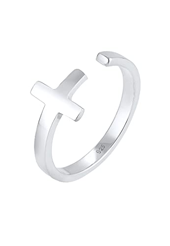Bague plaqué or croix Elli bijou tendance pour le quotidien