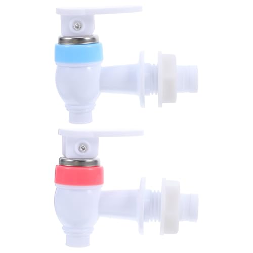 Baluue 2 Piezas de Repuesto para Dispensador de Agua Grifo Plástico Rojo y Azul Válvulas de Grifo para Agua Fría y Caliente Interfaz de 148Mm Compatible Enfriadores y Garrafas Fácil