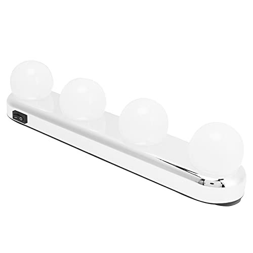 Kosmetikspiegel-Licht-Set mit 4 LEDs, beleuchteter Make-up-Spiegelstreifen für Schminktisch, Badezimmer und Wohnzimmer, Beleuchtungszubehör