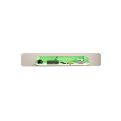 FZL02068LM Soporte para TV Soporte de TV Flotante con Luces LED, estantes Pared 1 Estante Abierto Consola(Blanco)