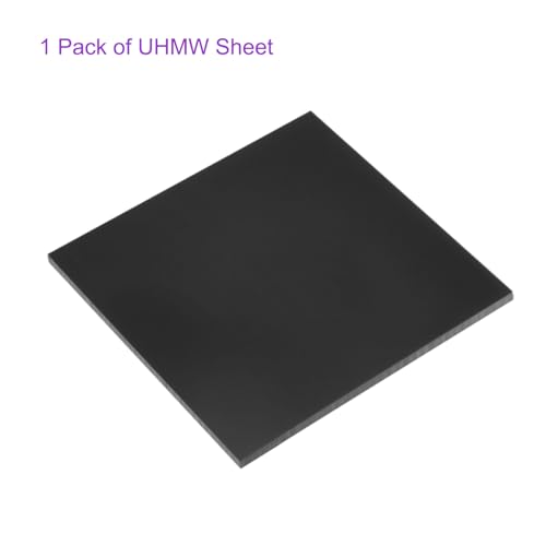 Image of DMiotech 6 x 6 x 0.15 Inch Plastic UHMW Sheets, Ultra High Molecular Weight Polyethylene, Opaque Black Polyethylene Board for Automotive, Chemical, Manufacturing, DIY Home Kitchen