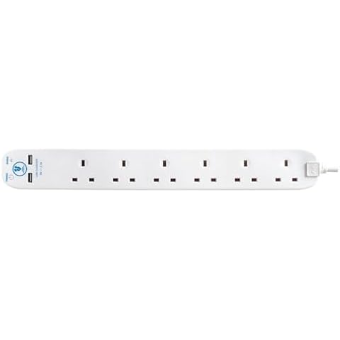 Masterplug 2 m Surge Protector with USB Cover