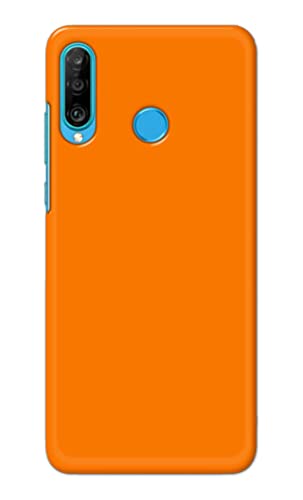 Image of Plain Orange Hard Back Case Cover for Huawei P30 Lite /Nova 4e, Marie-L21BX, MAR-L01A, MAR-L21A, MAR-LX1A Back Cover -(J5) VNS2229