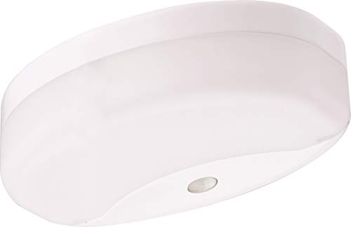 Image of Lithonia Lighting 7 Inch Flush Mount LED Ceiling Light with Motion Sensor,120 Volts, 10 Watts, Wet Listed, 575 Lumens, White (FMMCL 840 PIR M4)