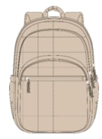 Image of BAGSMART College Laptop Backpack, Travel Backpack for Women, Quilted Casual Daypack, Water-Resistant Bookbag for 15.6 Inch Laptop, Khaki Brown