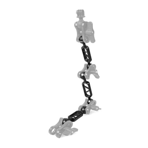 Image of 1 inch Ball to YS Head Adapter with 5'' Extension Arm Aluminum Alloy Underwater Dual Ball Arm for Strobe, Video Light, Diving Tray