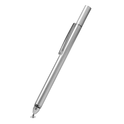 BoxWave Stylus Pen Compatible with Parblo Coast 16 Pro - FineTouch Capacitive Stylus, Super Precise Stylus Pen - Metallic Silver
