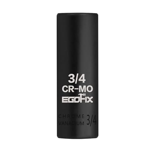 Image of 3 /8 inch Drive Deep Impact Socket, 3 /4 Inch SAE Socket, CR-MO 6 Point for Easy Removal of Axle Nut