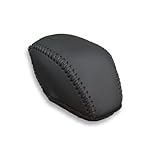 jieyoung Leather Gear Shift Knob Cover Compatible with RAV4 2019-2025 Highlander 2020-2024 Car Protect Accessories (Black)