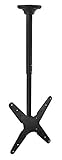 Mount-It! TV Ceiling Mount Bracket, Tilts and Swivels, Height Adjustable 360 Degree Rotation Compatible with LED, LCD, Flat Panel TVs Between 23 Inches to 42 inches, VESA 200, 100, MI-506
