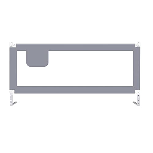 Shuai- Barriera per Letto Bambini per Il Sollevamento Verticale USA Un Tubo D'acciaio Sponde del Letto Pieghevoli Protezione Anticaduta per Culla con Fibbia Di Bloccaggio Grigio(Size:Length 180cm) Cover