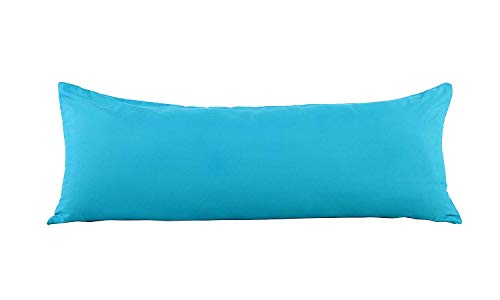 Image of Cotton 300 TC Pillow Cover, Full, Sky Blue, 2 Pieces